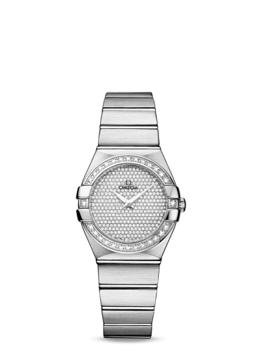 Omega Constellation Quartz 27 Brushed White Gold / Diamond / Diamond